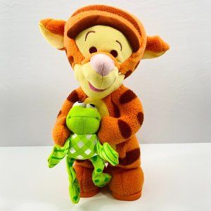 ❤️RARE Bounce Baby Tigger Holding Baby Frog - WORKS SPLENDIDLY 12" 3YRS+